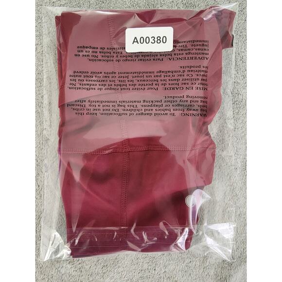 NEW Yogalicious Lux High Rise Ankle Leggings Size S Red Burnt Cranberry Stretch - Picture 12 of 12